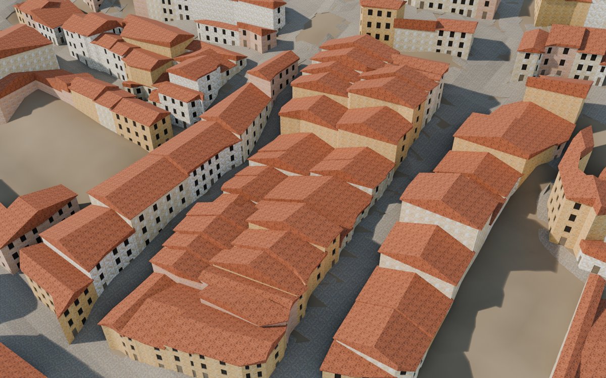 Cuatro manzanas, casa a casa, con el plano parcelario